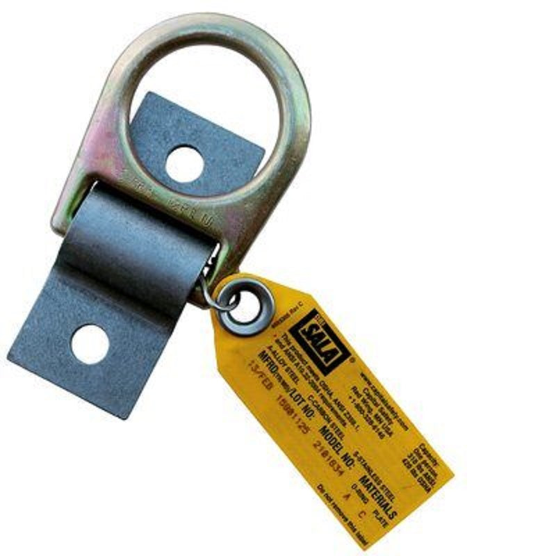 DBI Sala D-Ring Anchorage Plate with Zinc Plated Steel D-Ring & Raw Steel Plate