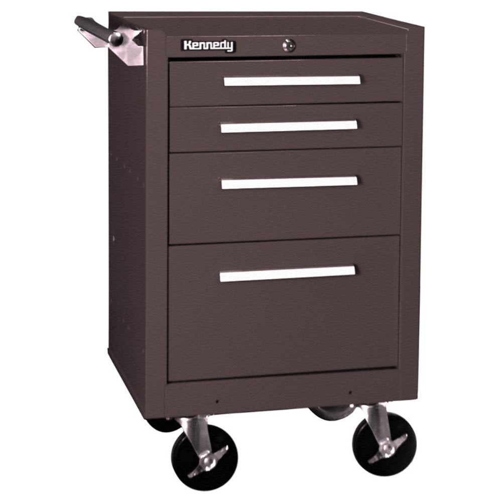 ROLLER CABINET 21in 21040B 4-DRAWER BROWN WRINKLE