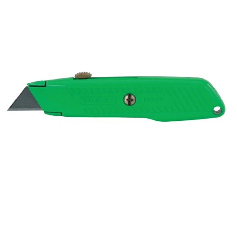 Retractable Blade Utility Knife Hi-Vis Green Metal