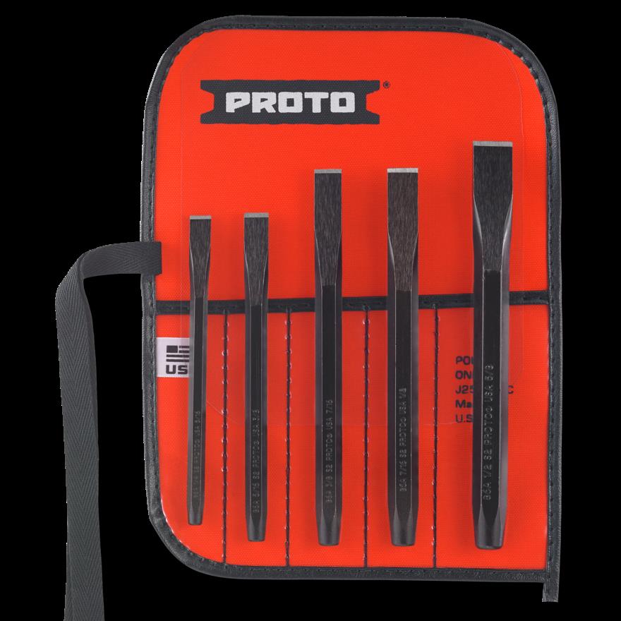 Cold Chisel Set 5-Pc with Pouch