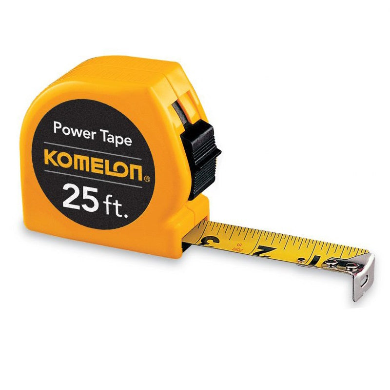 Tape 1"X25' Yellow Case Steel Power Blade