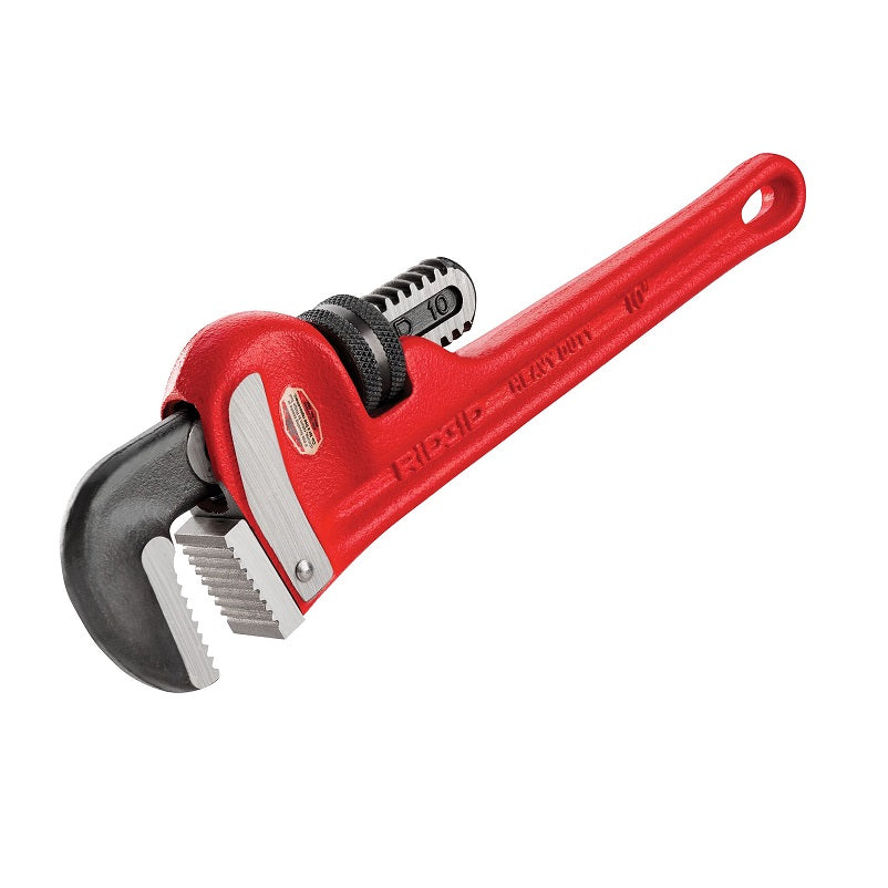 Heavy-Duty Straight Pipe Wrench 10" 1-1/2" Pipe Capacity Model 10