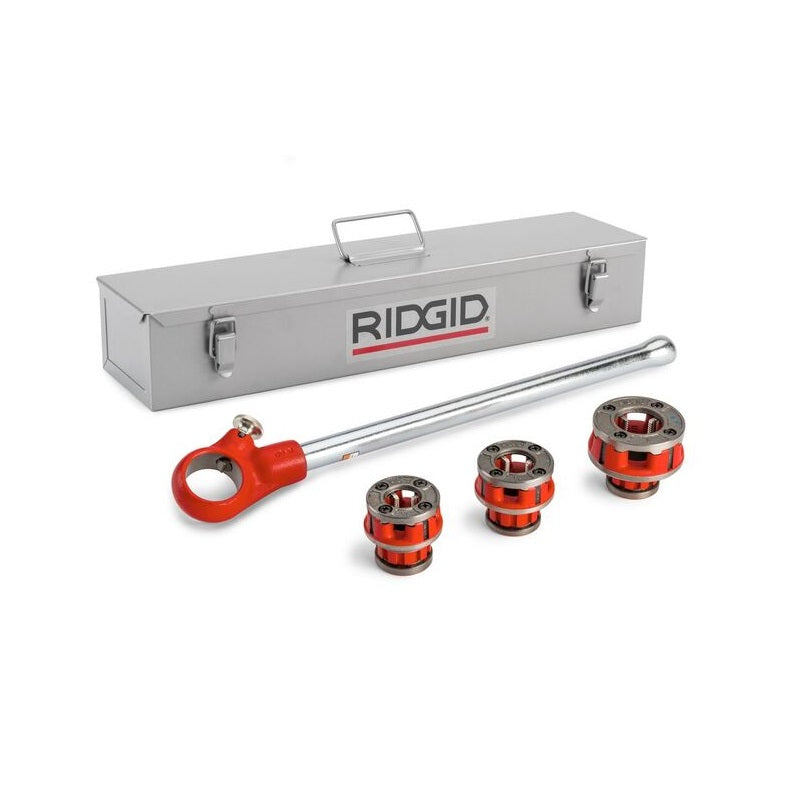 Exposed Manual Ratchet Threader Set 3/8" to 1" NPT Die Heads Included Model 00-R
