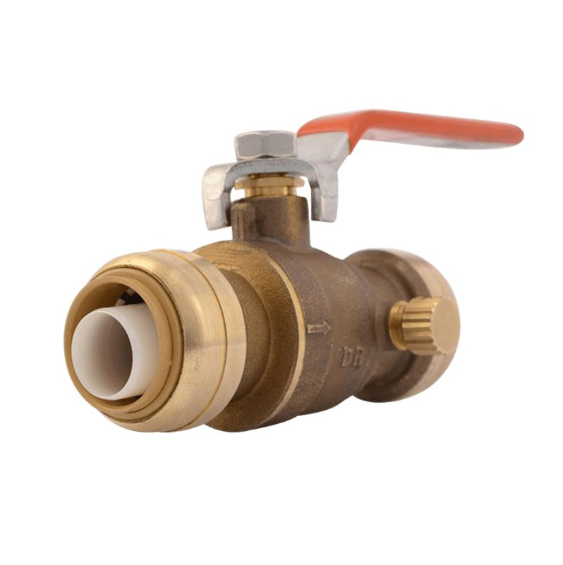 Ball Valve 3/4" Brass Full Port with Drain SBCXSBC Lead Free  Max Pressure 200 PSI