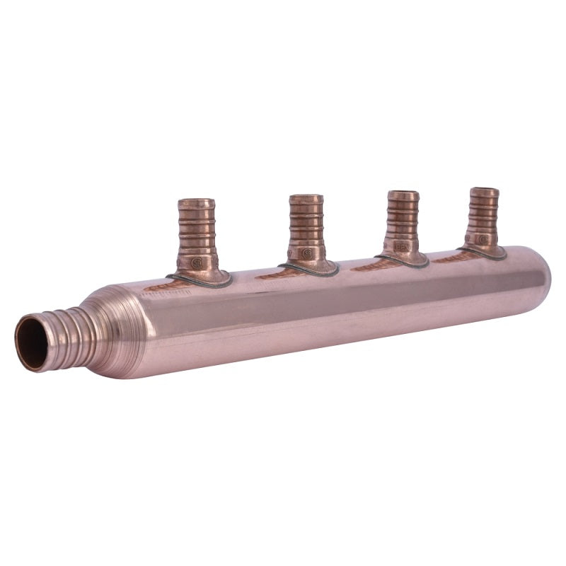 MANIFOLD 3/4 4-PORT COPPER 22785 CLOSED 1" TRUNK 1/2 BRANCHES