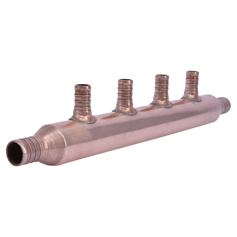 MANIFOLD 3/4 4-PORT COPPER 22786 OPEN 1" TRUNK 1/2 BRANCHES