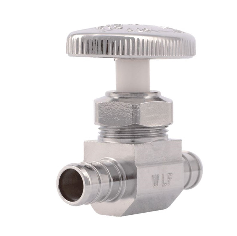 Straight Stop 1/2" Brass PEX BarbXCMP Lead Free