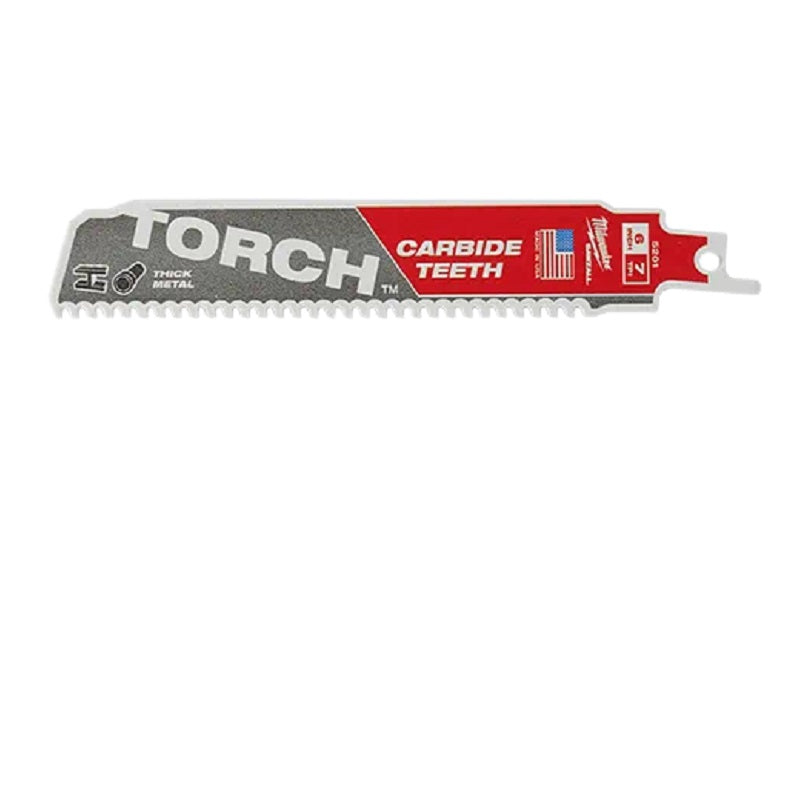 Reciprocating Saw Blade (Sawzall) 6" 7T Carbide Teeth Torch