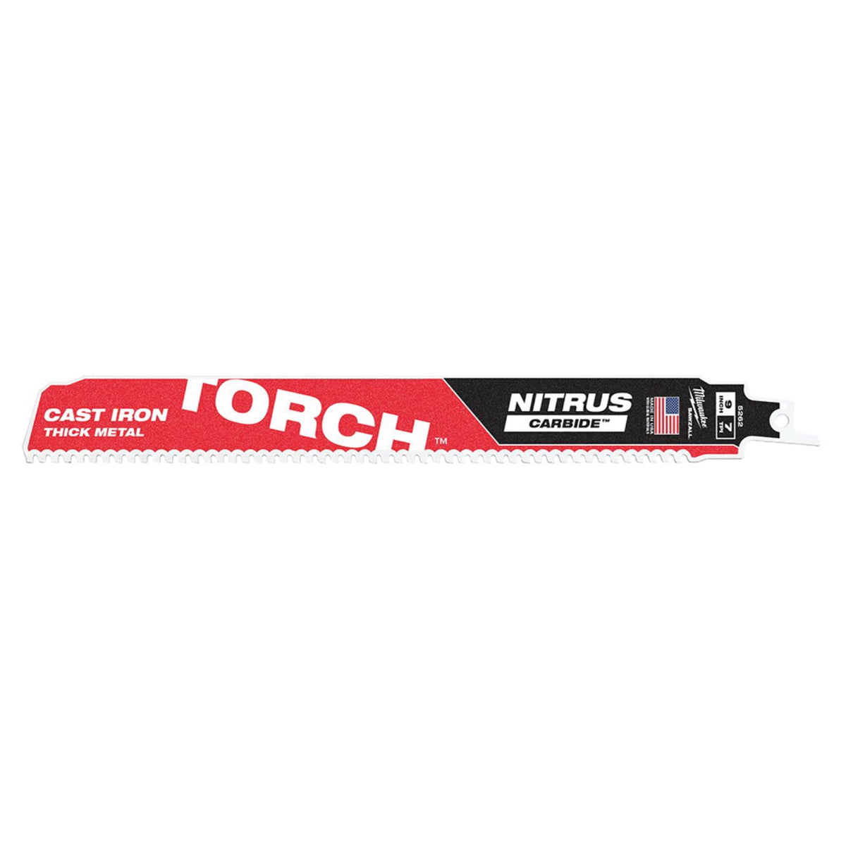 Reciprocating Saw Blade (Sawzall) 9" 7T w/Nitrus Carbide for Cast Iron Torch
