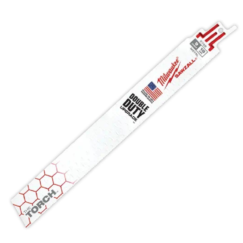 Reciprocating Saw Blade (Sawzall) 9" 18T Bi-Metal Torch Demolition 5 per Pack