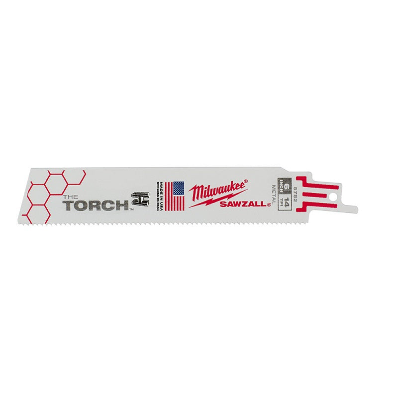 Reciprocating Saw Blade (Sawzall) 6" 14T 5 Per Pack