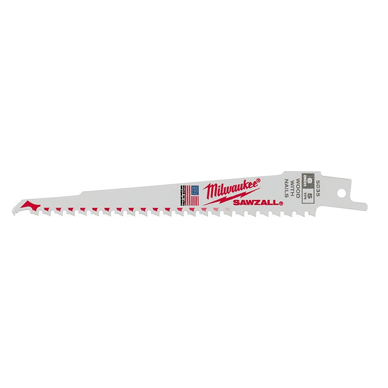 Reciprocating Saw Blade (Sawzall) 6" 5T 5 Per pack