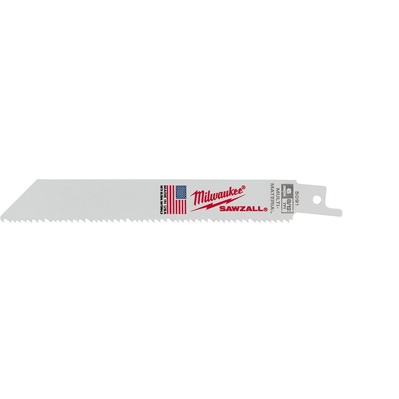 Reciprocating Saw Blade (Sawzall) 6" 8/12T 5 Per Pack