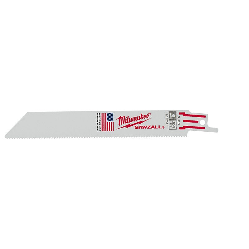 Reciprocating Saw Blade (Sawzall) 6" 24T 5 Per Pack