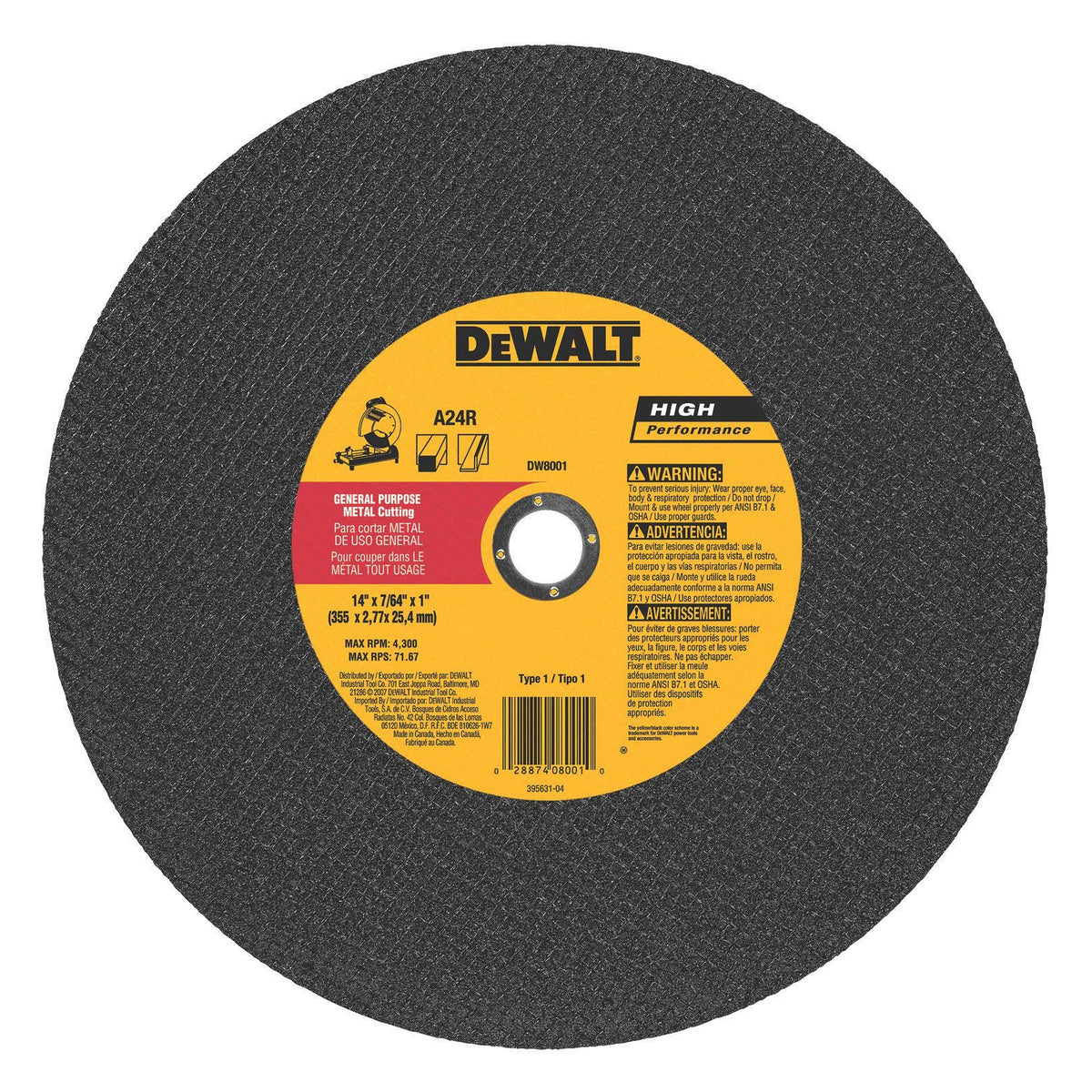 Metal 14" Cutting Chop Saw Wheel Type 1