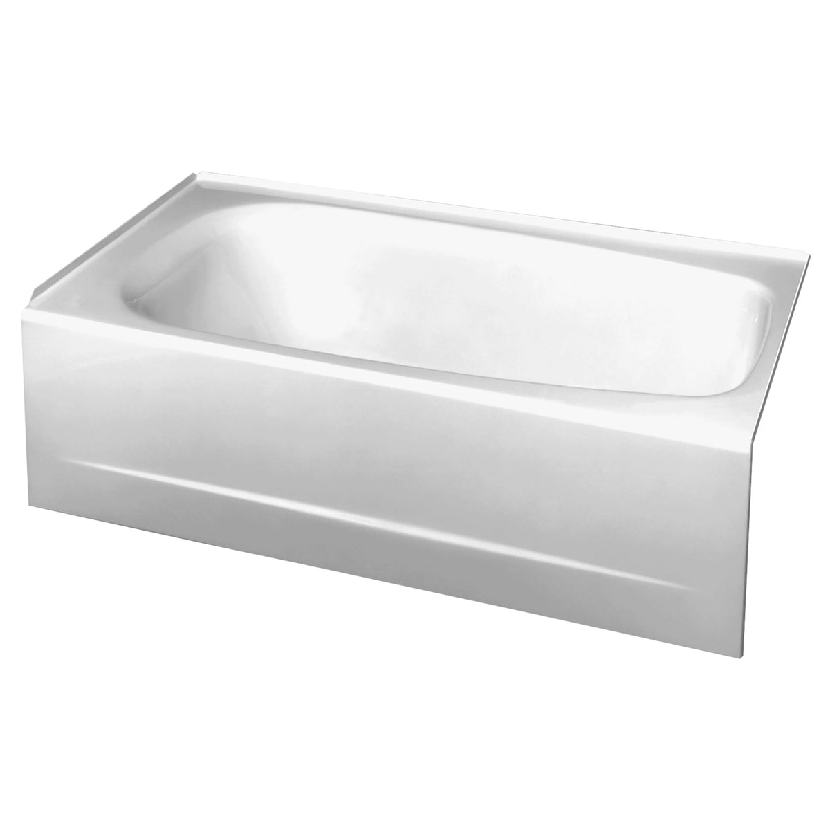 Cambridge 60x32" Bathtub White w/Left Drain & Tub Cover