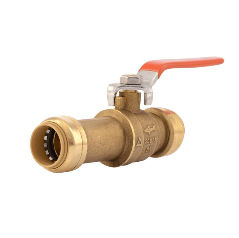 BALL VALVE 3/4 SLIP BRASS 24736LF W/DRAIN/VENT LEAD FREE Max Pressure 200 PSI