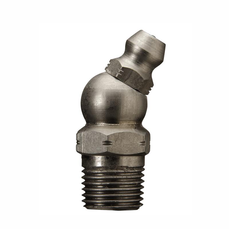 GREASE FITTING 1/8 PTF SS 30 DEG. 1921-S - 7/16 HEX - 1-1/4 OAL