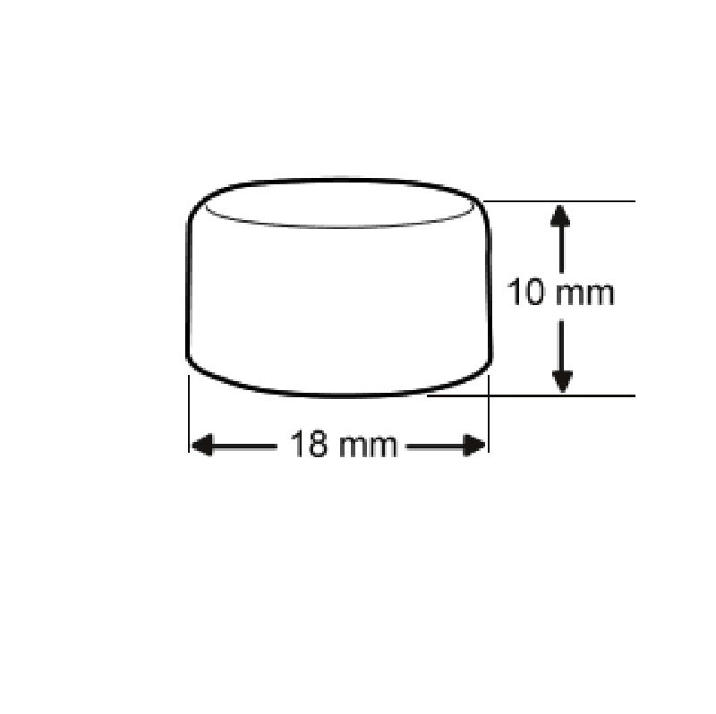 Button Head Dust Cap 18mm Red Rubber