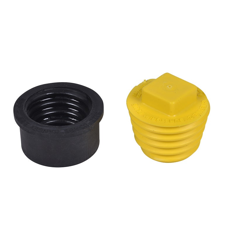 PLUG 2" PLSTC YLLW 271-208 W/ RUBBER O-RING - SURE-GRIP