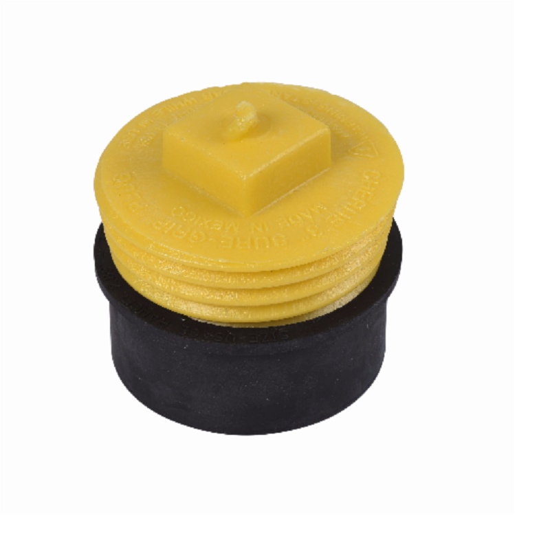 PLUG 3" PLASTIC YELLOW 271-308 W/ RUBBER O-RING - SURE-GRIP