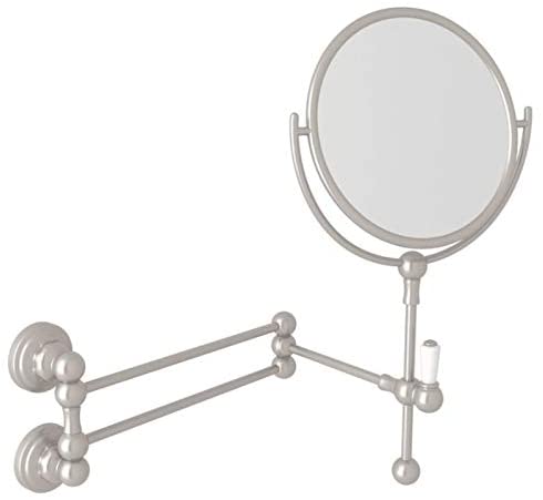 Edwardian Wall Mount Shaving Mirror in Polished Chrome