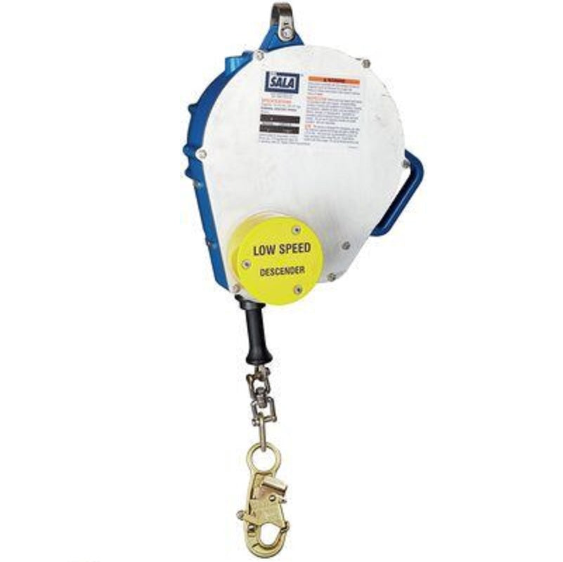 DBI Sala Rollgliss Descender Vertical/Auto Retract 115' Galvanized Lifeline Low Speed Automatic with Auto Retract for Vertical Applications
