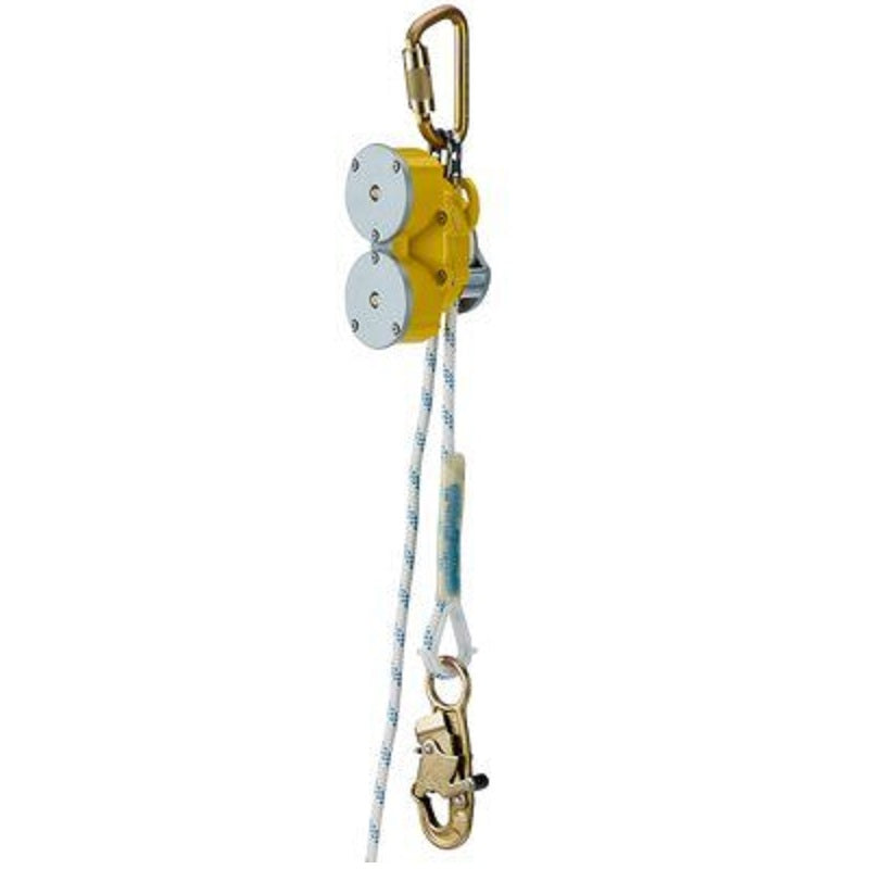 DBI Sala Rollgliss R550 Rescue & Descent Device Kit 100' 3/8" Kernmantle Rope Lifeline with 4' Anchor Sling, 2 Carabiners & Carrying Bag