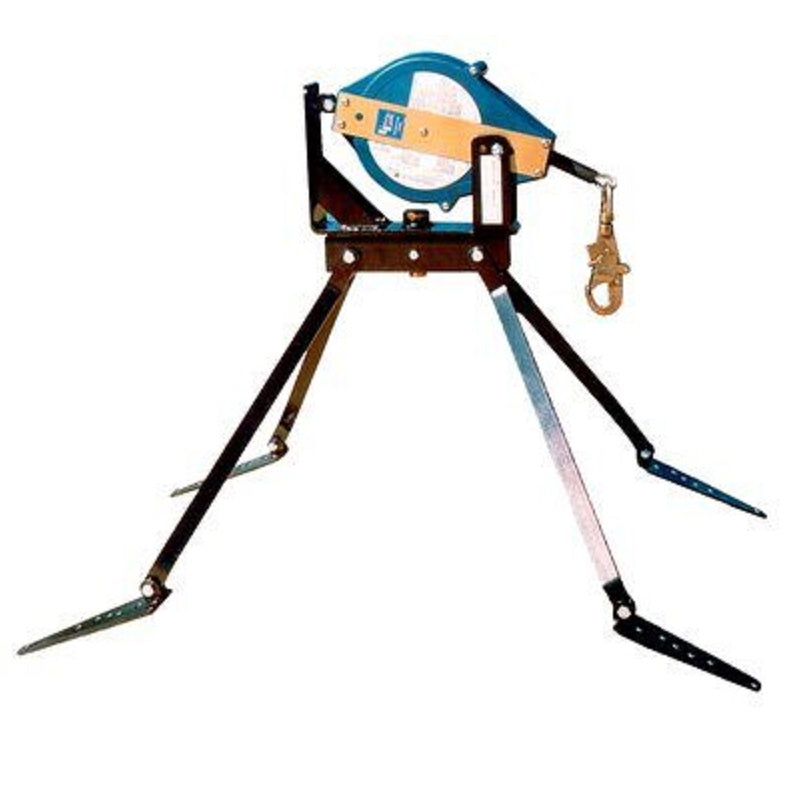 DBI Sala Reusable Swiveling Quad-Pod Roof Anchor with SRL with 30' Ultra-Lok Selft Retracting Lifeline & Fasteners for Flat or Sloped Wood Roofs