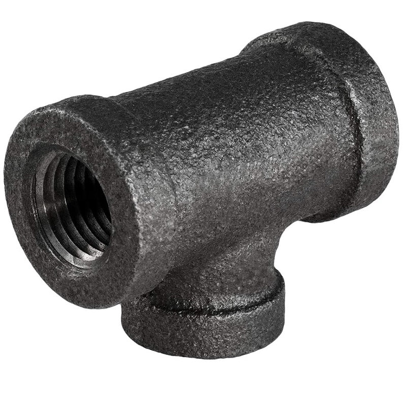 TEE 3/4X1/2 BLACK MALLEABLE IRON 150 LB THREADED NON-DOMESTIC - RT20705 - 35429