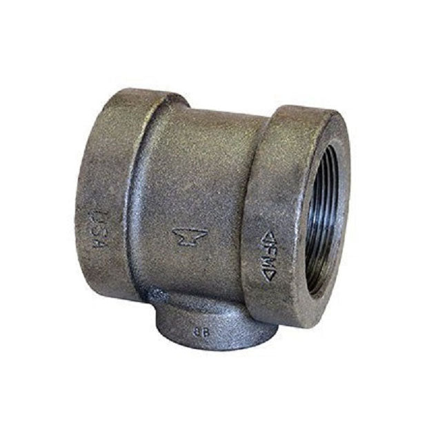 TEE 3/4X1-1/2 BLACK CAST IRON 125# THREADED FIGURE 24