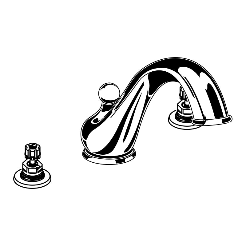 Amarilis Jasmine Deck Mounted Tub Faucet Containing Only Spout In Polished Nickel