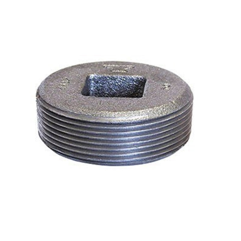 PLUG 4 BLACK CAST IRON SQUARE COUNTERSUNK FIGURE 390 125# THREADED