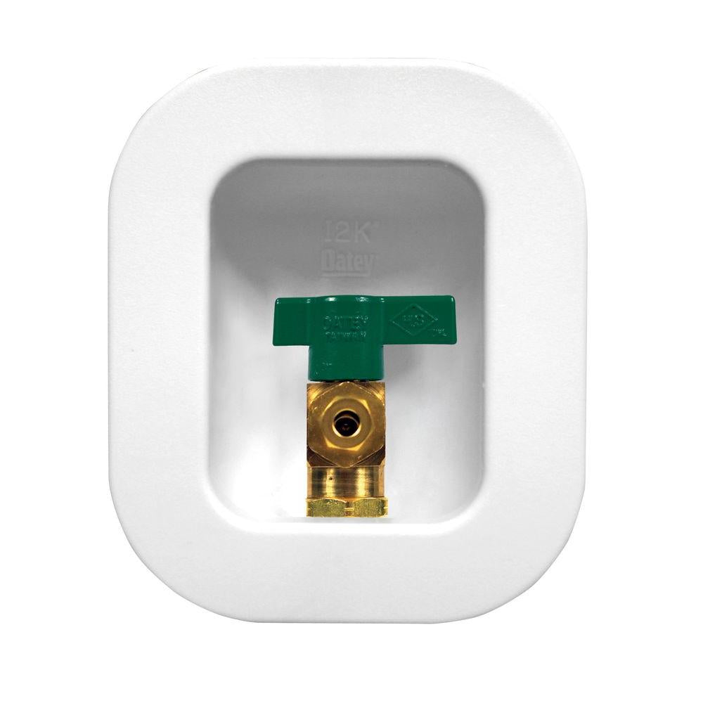 I2K Ice Maker Outlet Box w/1/4 Turn Valve Copper Low Lead No Hammer Arrestor Nails Preloaded
