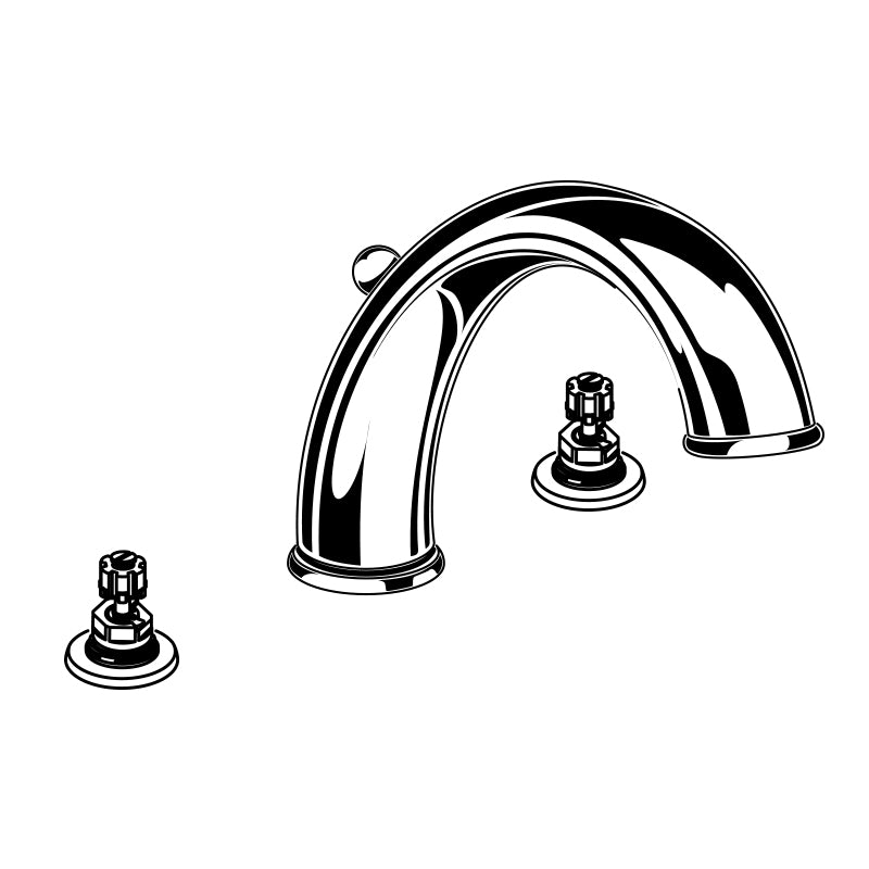 Amarilis Iris Deck Mounted Tub Faucet Containing Only Spout In Polished Nickel