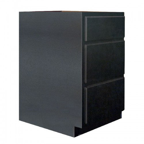 Georgetown 12x34x24" 3 Drawer Base Cabinet in Maple Onyx