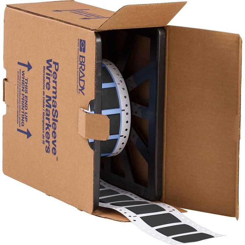 PermaSleeve 1.25x2" Wire Marking Sleeves Black 250 per Roll