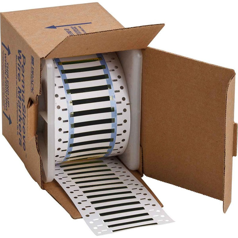 PermaSleeve .187x2" Wire Marking Sleeves Black 500 per Roll