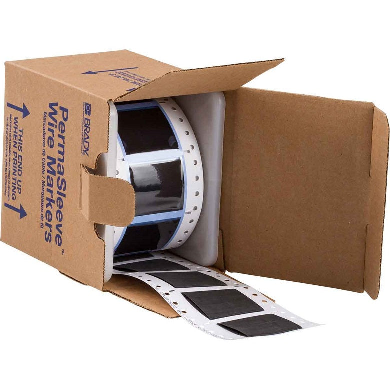 PermaSleeve 1.5x2" Wire Marking Sleeves Black 250 per Roll
