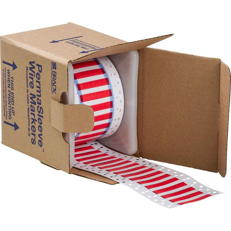 PermaSleeve .187x2" Wire Marking Sleeves Red 500 per Roll