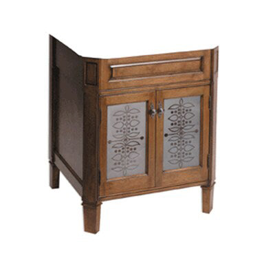 Whitehall Lane Lavatory Vanity w/Glass Doors 23-5/8x30-1/2 Cinnamon