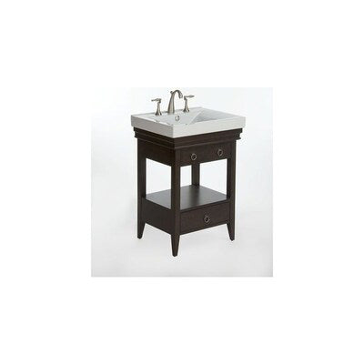 Idylwood Lavatory Vanity Black Walnut w/Vanity Top White