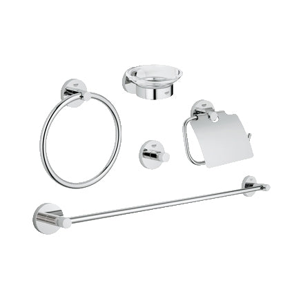 Essentials 5-in-1 Bathroom Accessory Set in StarLight Chrome