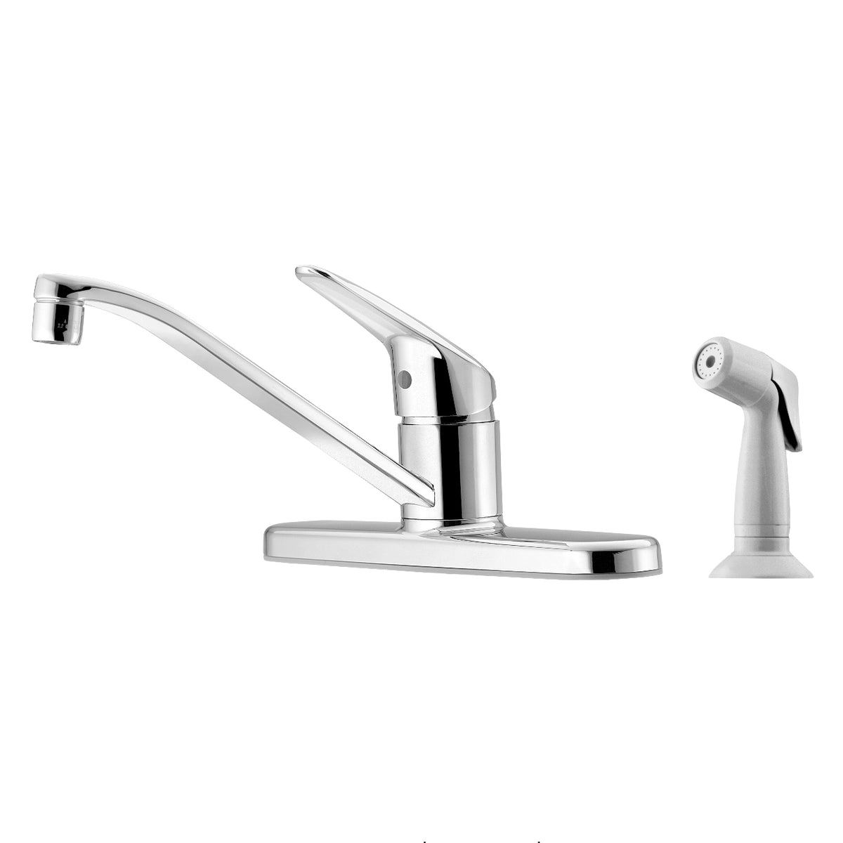 Cornerstone Single Handle Kitchen Faucet w/Chrome Side & Chrome Escutcheon Spray Chrome