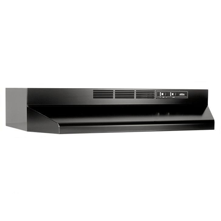 Under Cabinet Range Hood 30" Non-Vented 2-Speed Black