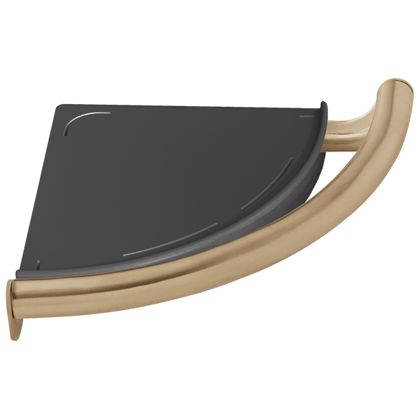 Decor Shelf 9-1/8" Corner Shelf w/Assist Bar in C. Bronze