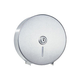 Single Jumbo-Roll Toilet Paper Dispenser In Satin