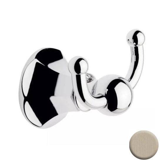 Empire Double Hook in Satin Nickel