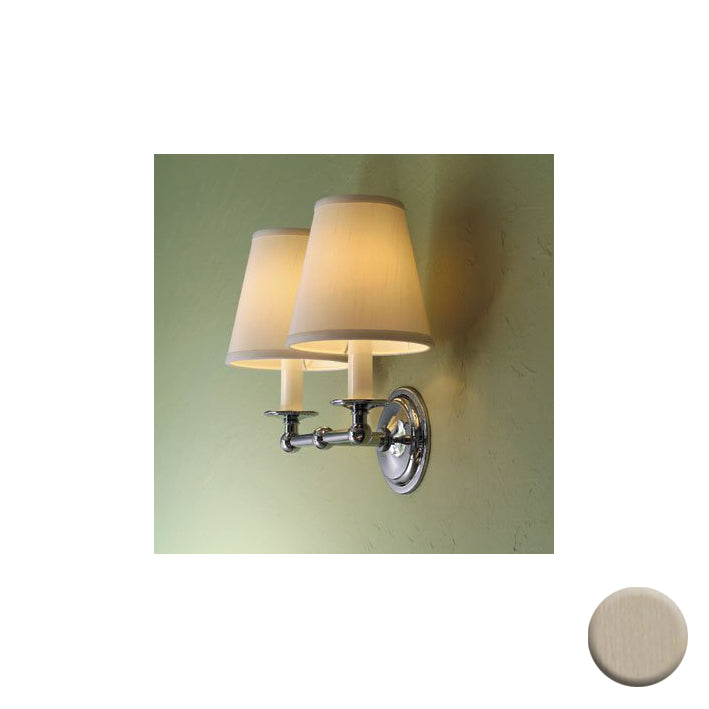 London Terrace Double Wall Light in Satin Nickel