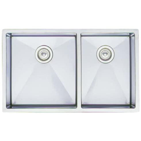 Precision 33x20x10" Stainless Steel Double Bowl Kitchen Sink